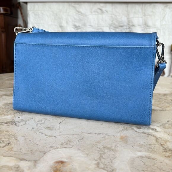 NWOT Matt & Nat DREWLG Large Vegan Crossbody Bag- Vintage Blue - Picture 4 of 16